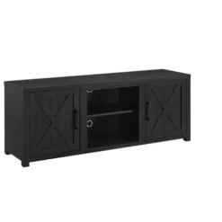 Tv Stands & Media Consoles-Kirkland's Home Wood Farmhouse Media Cabinet Black