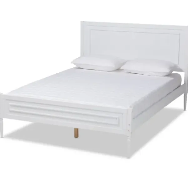 Beds & Headboards-Kirkland's Home Wood Full Platform Bed Frame White
