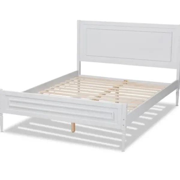 Beds & Headboards-Kirkland's Home Wood Full Platform Bed Frame White