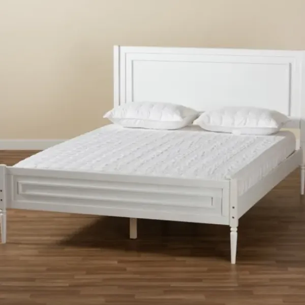 Beds & Headboards-Kirkland's Home Wood Full Platform Bed Frame White
