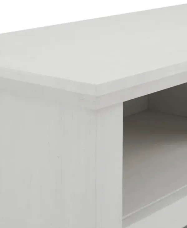 Tv Stands & Media Consoles-Kirkland's Home Wood Glass Pane Door Corner Tv Stand White