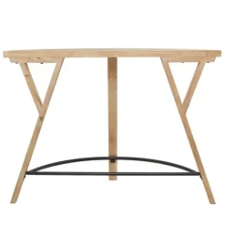Console Tables-Kirkland's Home Wood Half Round Console Table Brown