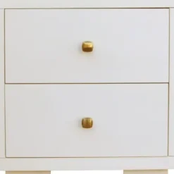 Beds & Headboards-Kirkland's Home Wood King Platform Bed And 2-Nightstand Set White