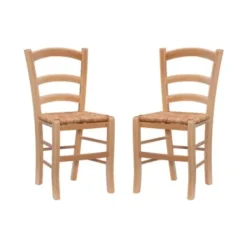 Dining Chairs-Kirkland's Home Wood Ladderback Dining Chairs, Set Of 2 Tan