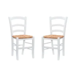Dining Chairs-Kirkland's Home Wood Ladderback Dining Chairs, Set Of 2 White