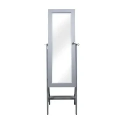 Full Length & Floor Mirrors-Kirkland's Home Wood Mirror Armoire Gray