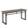 Dining Chairs-Kirkland's Home Wood Modern Dining Bench Gray
