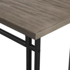 Dining Chairs-Kirkland's Home Wood Modern Dining Bench Gray
