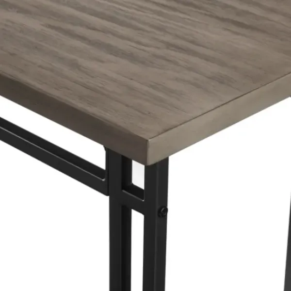 Dining Chairs-Kirkland's Home Wood Modern Dining Bench Gray