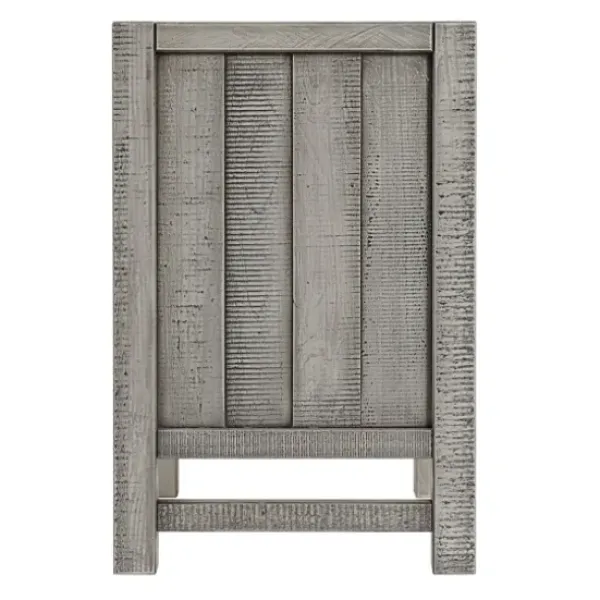 Nightstands-Kirkland's Home Wood Open Shelf Nightstand Gray