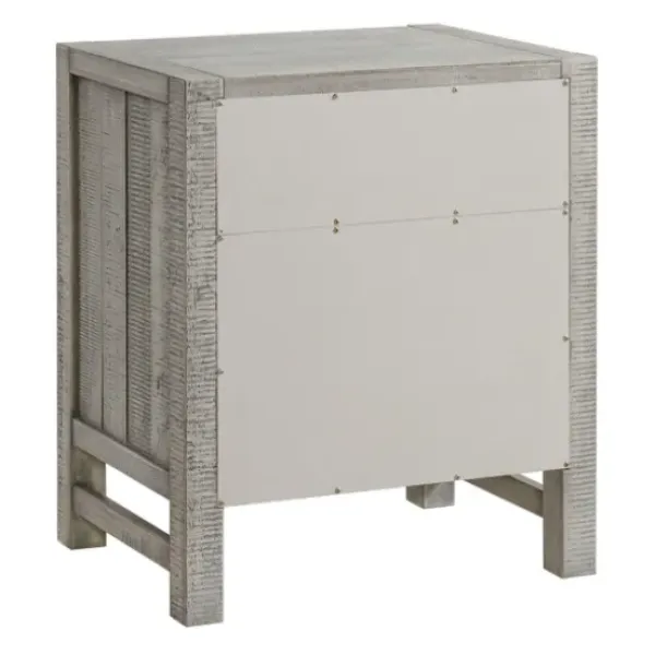Nightstands-Kirkland's Home Wood Open Shelf Nightstand Gray