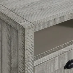 Nightstands-Kirkland's Home Wood Open Shelf Nightstand Gray