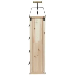 Wall Storage-Kirkland's Home Wood Panel Black Metal Wine Rack Brown