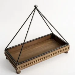 Decorative Bowls & Jars-Kirkland's Home Wood Pedestal Bowl Black