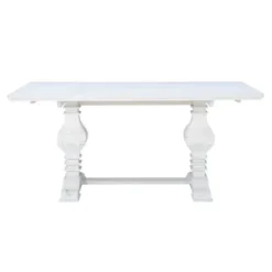Dining Tables-Kirkland's Home Wood Pedestal Dining Table White