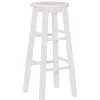 Bar Stools & Counter Height Stools-Kirkland's Home Wood Pub Classic Backless Bar Stool White