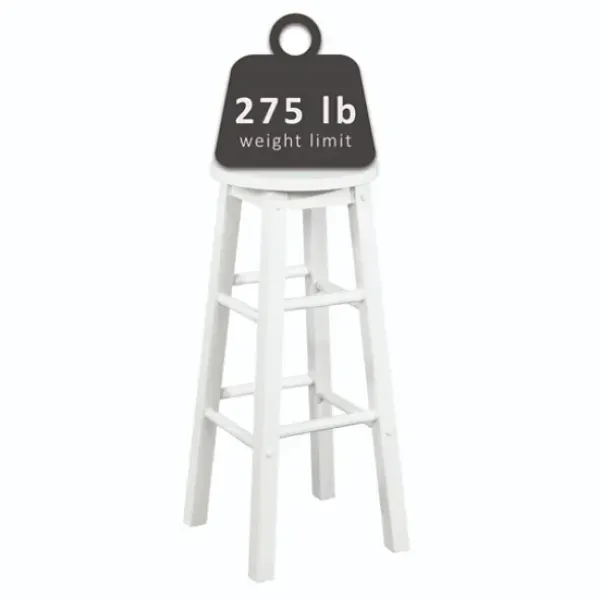 Bar Stools & Counter Height Stools-Kirkland's Home Wood Pub Classic Backless Bar Stool White
