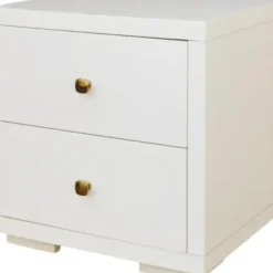 Beds & Headboards-Kirkland's Home Wood Queen Platform Bed And 2-Nightstand Set White
