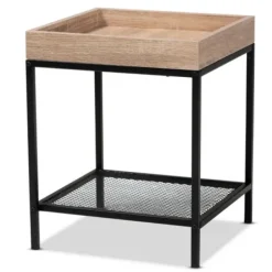 Accent & End Tables-Kirkland's Home Wood Raised Edge Side Table Brown