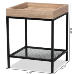 Accent & End Tables-Kirkland's Home Wood Raised Edge Side Table Brown
