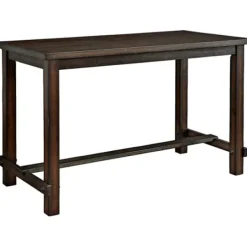 Dining Tables-Kirkland's Home Wood Rectangular Dining Counter Table Brown