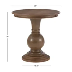 Accent & End Tables-Kirkland's Home Wood Round Base Side Table Brown