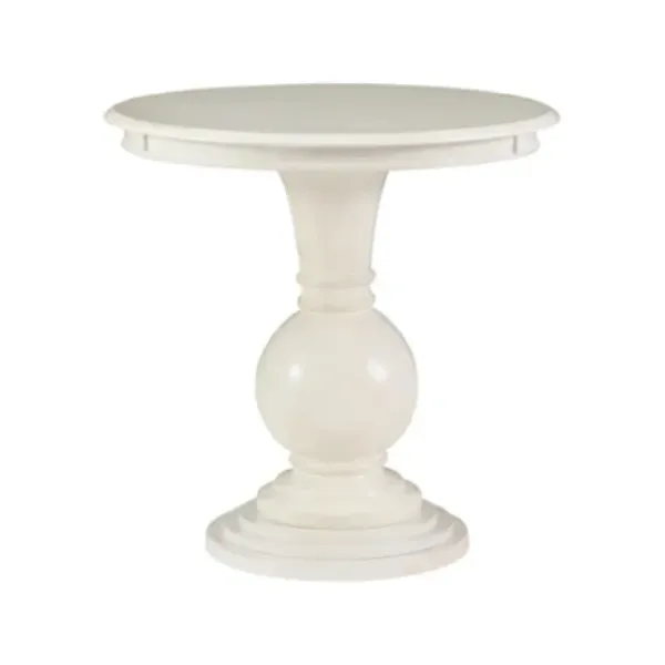 Accent & End Tables-Kirkland's Home Wood Round Base Side Table White