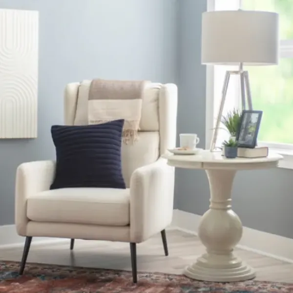 Accent & End Tables-Kirkland's Home Wood Round Base Side Table White
