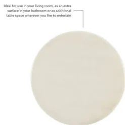 Accent & End Tables-Kirkland's Home Wood Round Base Side Table White