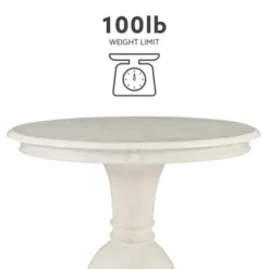 Accent & End Tables-Kirkland's Home Wood Round Base Side Table White