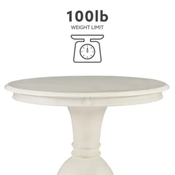 Accent & End Tables-Kirkland's Home Wood Round Base Side Table White