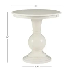 Accent & End Tables-Kirkland's Home Wood Round Base Side Table White