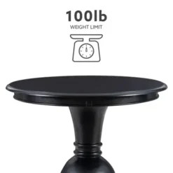 Accent & End Tables-Kirkland's Home Wood Round Base Side Table Black