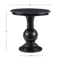 Accent & End Tables-Kirkland's Home Wood Round Base Side Table Black