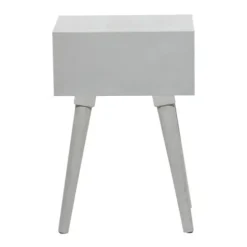 Accent & End Tables-Kirkland's Home Wood Scroll Drawer Accent Table Gray