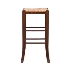 Bar Stools & Counter Height Stools-Kirkland's Home Wood Seagrass Backless 2-Pc. Bar Stool Set Brown