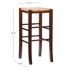 Bar Stools & Counter Height Stools-Kirkland's Home Wood Seagrass Backless 2-Pc. Bar Stool Set Brown