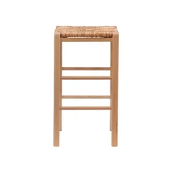 Bar Stools & Counter Height Stools-Kirkland's Home Wood Seagrass Backless 2-Pc. Counter Stool Set Tan