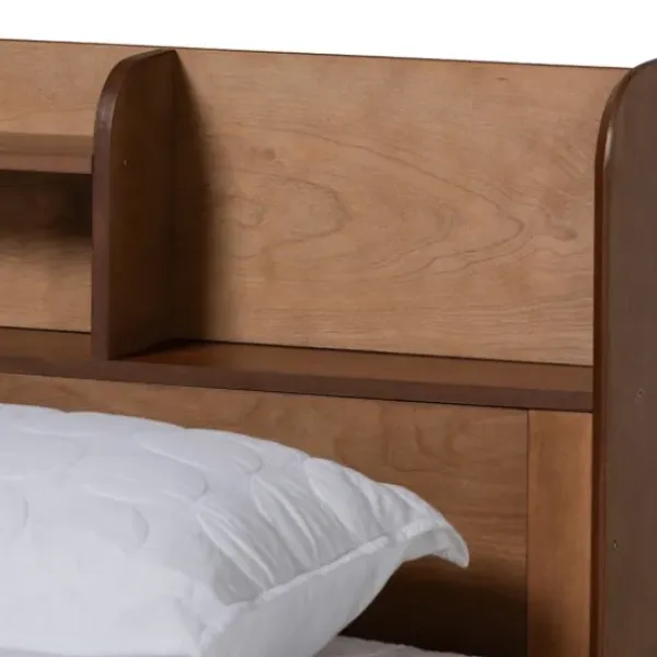 Beds & Headboards-Kirkland's Home Wood Shelves Full Platform Bed Brown