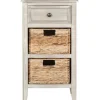 Accent & End Tables-Kirkland's Home Wood Side Table With Baskets Gray