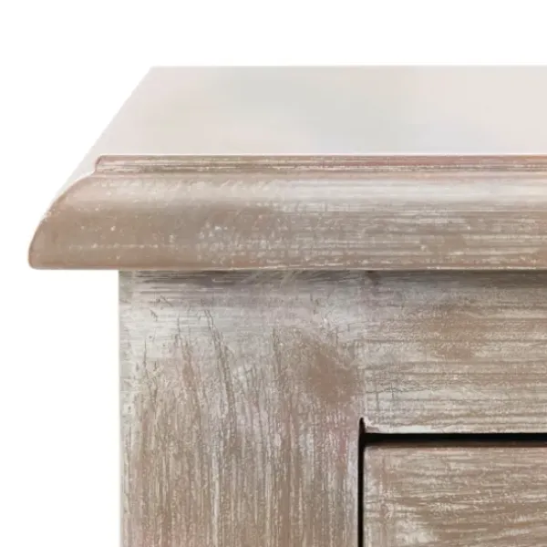 Accent & End Tables-Kirkland's Home Wood Side Table With Baskets Gray
