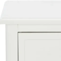 Accent & End Tables-Kirkland's Home Wood Side Table With Baskets White
