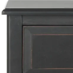Accent & End Tables-Kirkland's Home Wood Side Table With Baskets Black