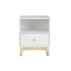 Nightstands-Kirkland's Home Wood Single Drawer Footed Nightstand White