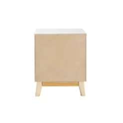 Nightstands-Kirkland's Home Wood Single Drawer Footed Nightstand White