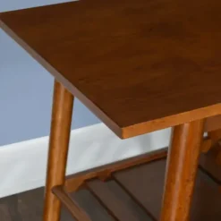 Coffee Tables-Kirkland's Home Wood Slatted Bottom Shelf Coffee Table Brown