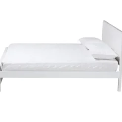Beds & Headboards-Kirkland's Home Wood Slatted Full Bed Frame White