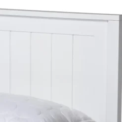 Beds & Headboards-Kirkland's Home Wood Slatted Full Bed Frame White