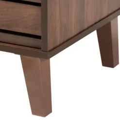 Tv Stands & Media Consoles-Kirkland's Home Wood Slatted Midcentury Tv Stand Brown
