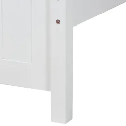 Beds & Headboards-Kirkland's Home Wood Slatted Queen Bed Frame White
